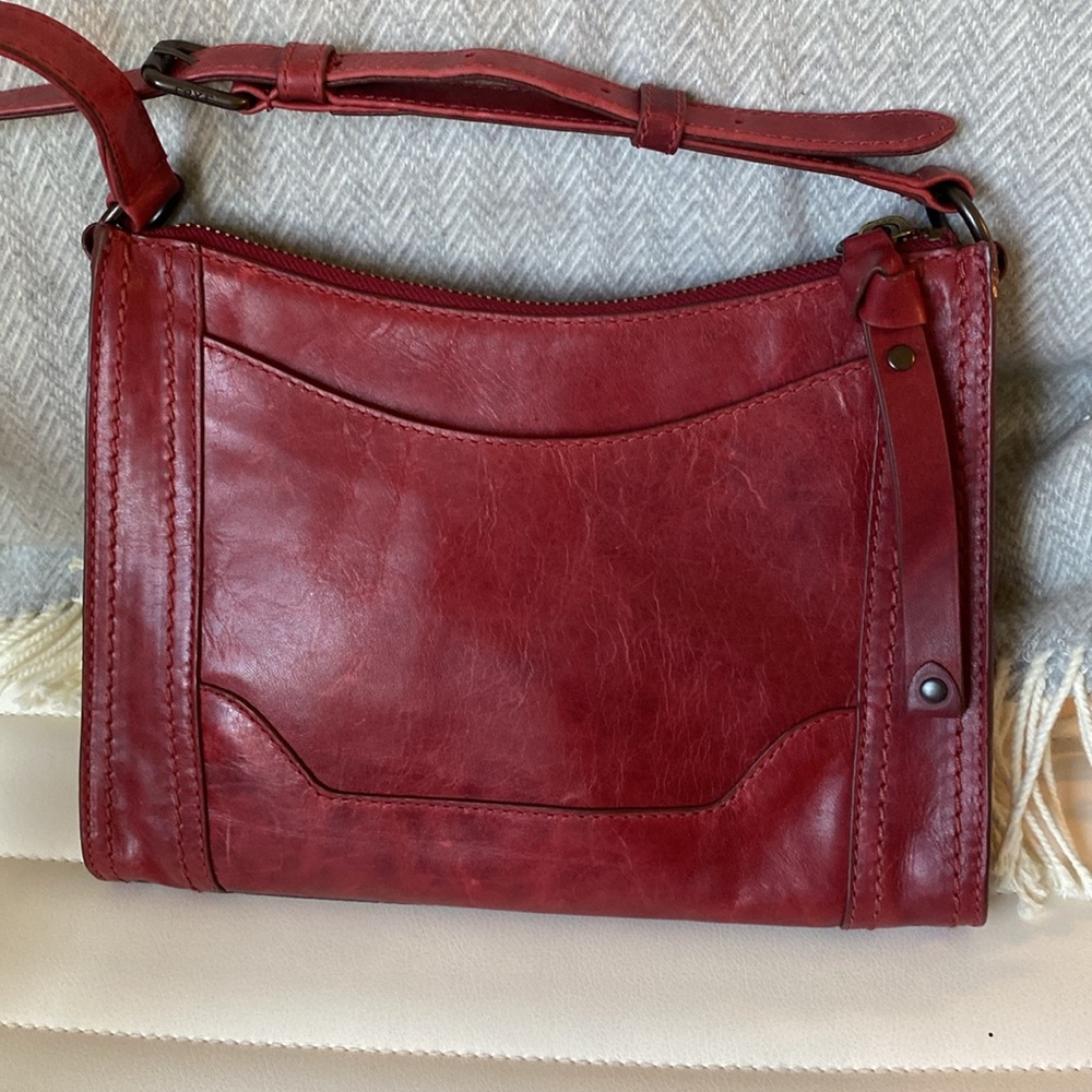 Frye Red Leather Crossbody Bag - Picture 2 of 13